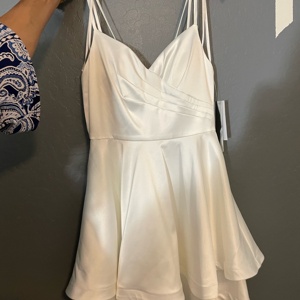Sequin Hearts white dress